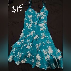 Floral Teal Dress